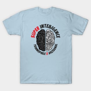 Super Intelligence Brain Technophile x Artisanal Scientist Artist T-Shirt